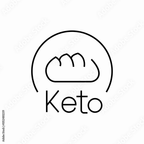 keto cookie company icon sign vector