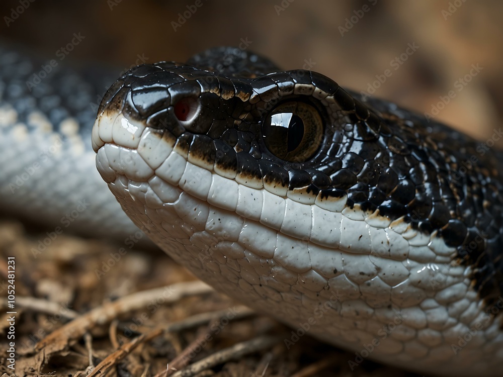 Obraz premium Close-up of a cave rat snake.