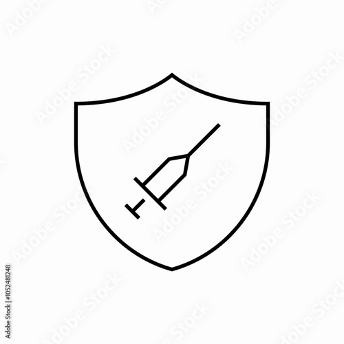 vaccine syringe icon sign vector