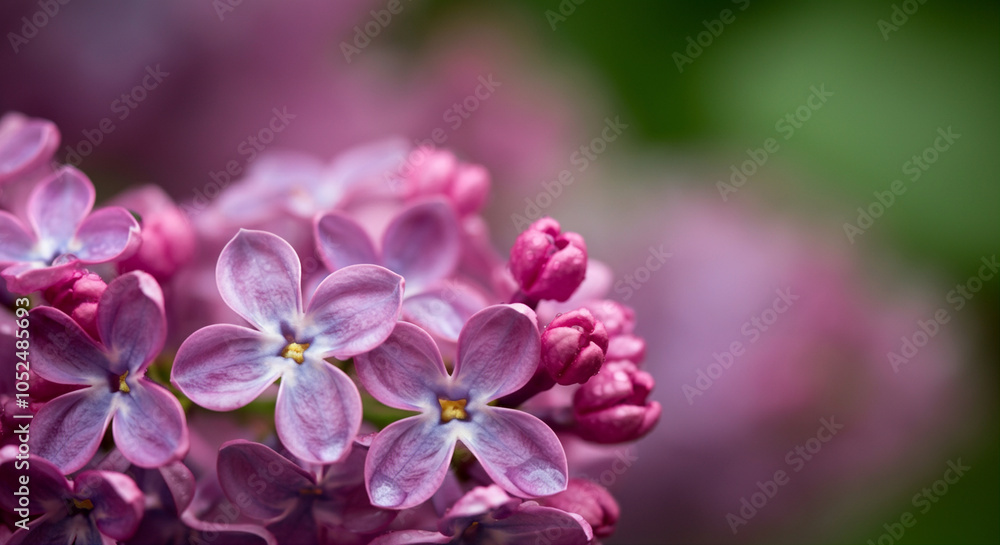 Lilac flowers close-up with delicate petals and rich colors showcasing nature in bloom Lilac flowers close-up with delicate petals and rich colors showcasing nature in bloom