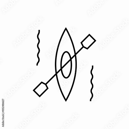 kayak boat icon sign vector