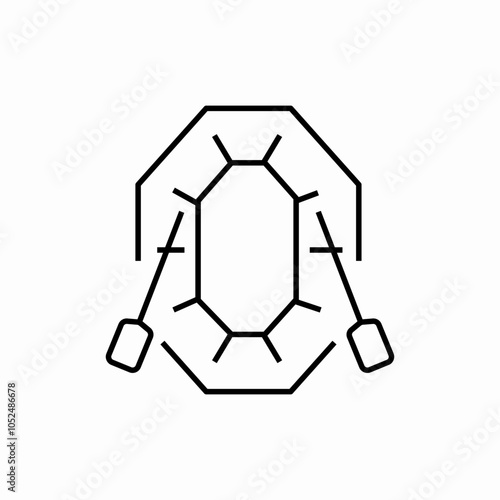 lake boat icon sign vector