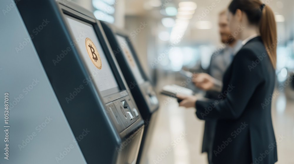Futuristic Mall Kiosk for Bitcoin Withdrawals Futuristic Mall Kiosk for Bitcoin Withdrawals