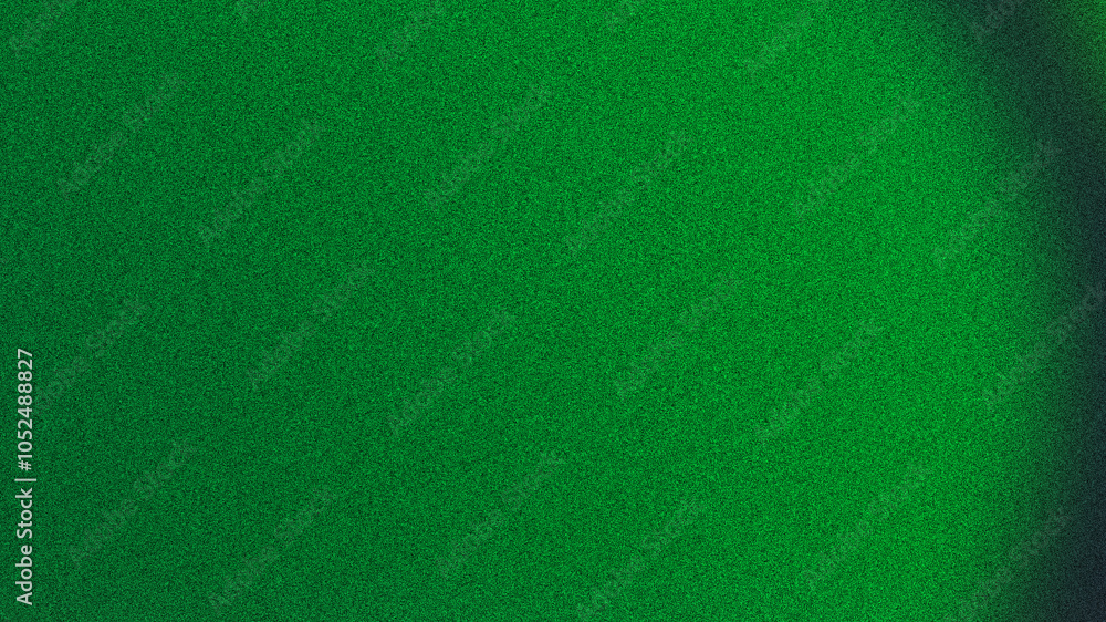 Fototapeta premium Blurry green gradient background blending abstract shapes on black, with a grainy texture and digital glitch overlay, creating a motion blur effect. Versatile for web or poster design.