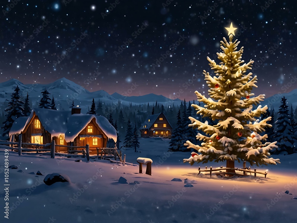 Festive animated winter background Festive animated winter background