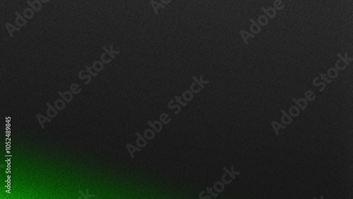 Green gradient with blurred shapes set against a deep black background, featuring grainy textures and a glitch noise overlay for a digital, abstract look. Perfect for web banners or posters. photo