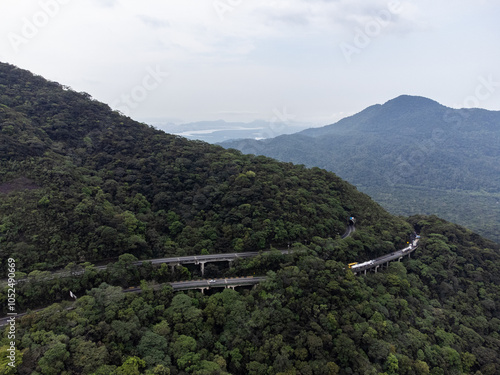 Anchieta highway in the Atlantic forest