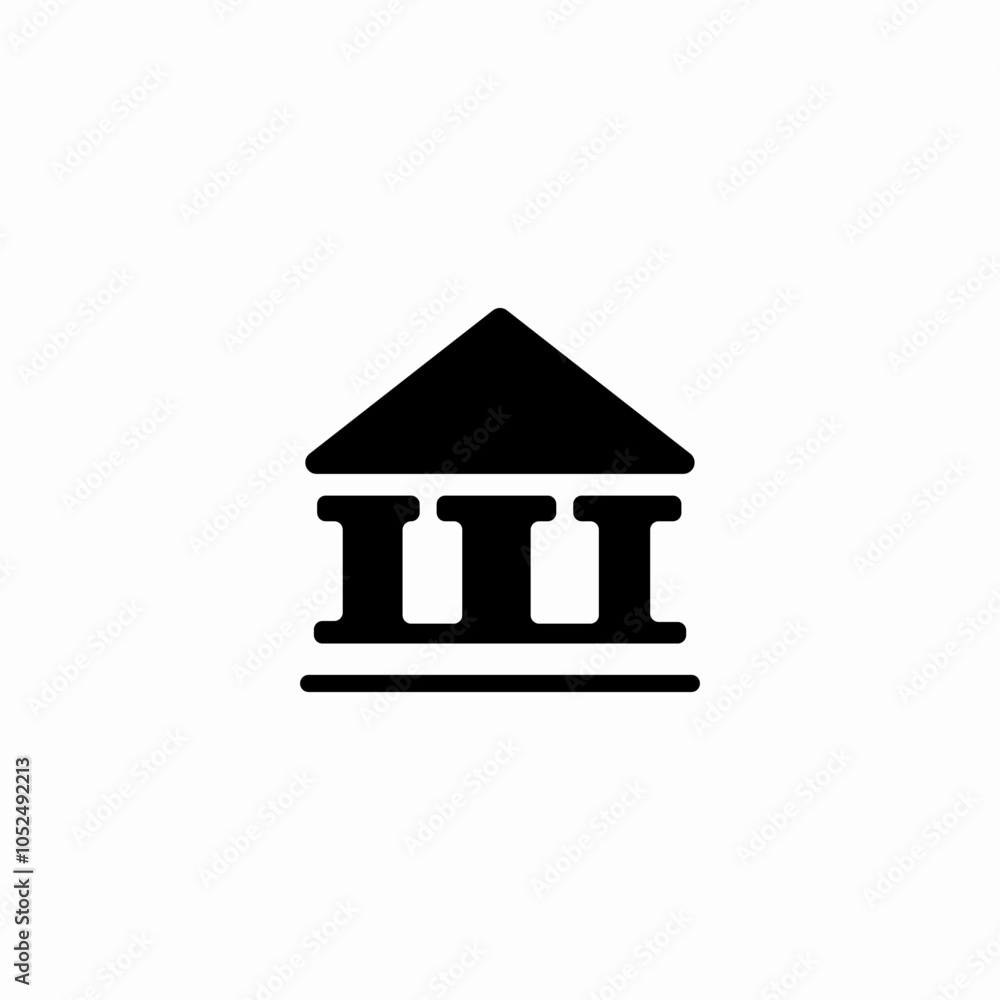 bank building icon sign vector bank building icon sign vector