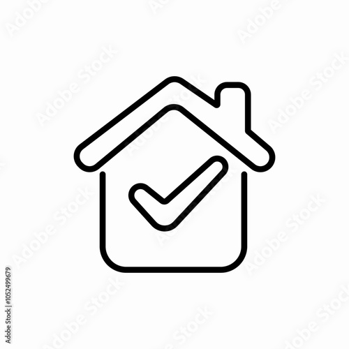 approved house icon sign vector