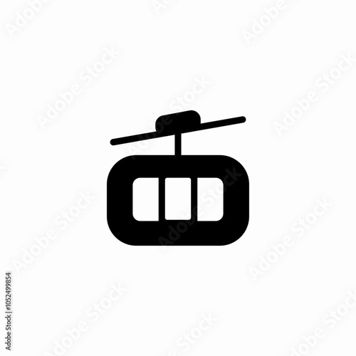 cable car cabin icon sign vector