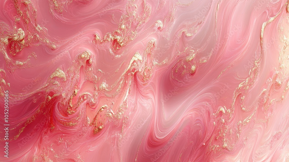 Elegant pink swirl a captivating abstract design with golden accents for modern aesthetics Elegant pink swirl a captivating abstract design with golden accents for modern aesthetics