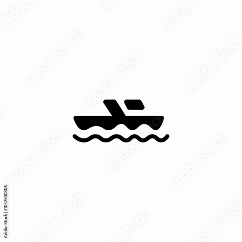 power boat icon sign vector