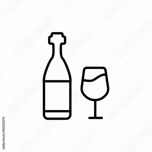 wine bottle icon sign vector