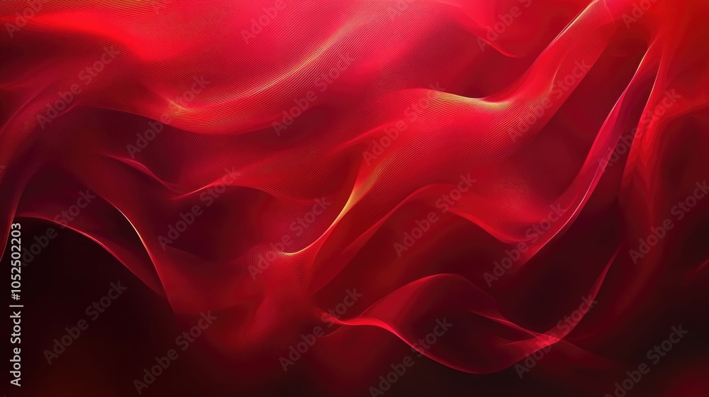 A symphony of red exploring the fluidity and depth of color through abstract waves A symphony of red exploring the fluidity and depth of color through abstract waves