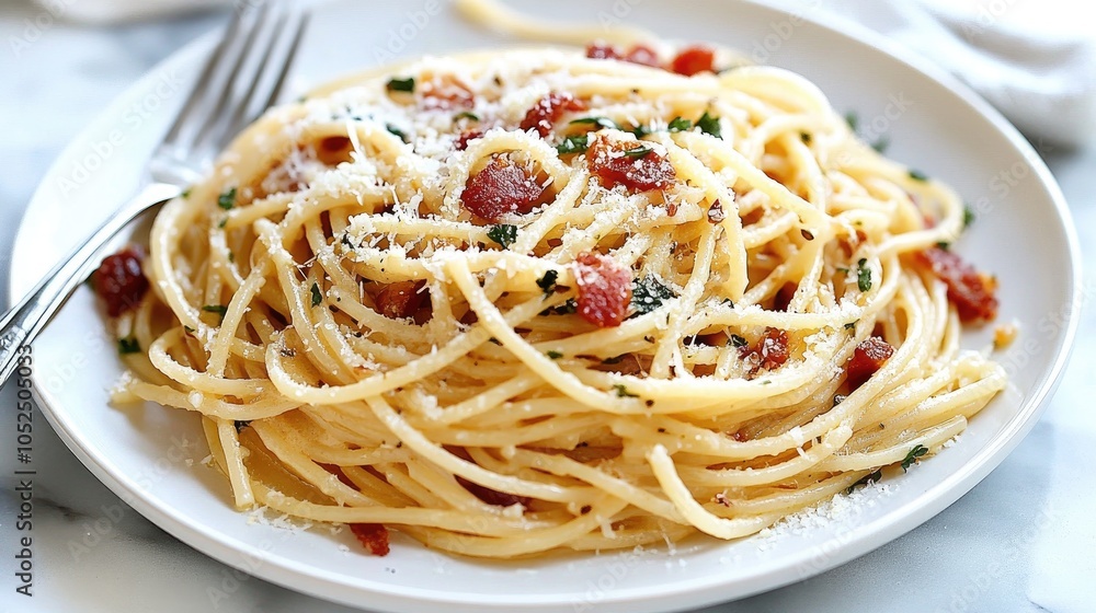 Delicious Spaghetti with Garlic and Parmesan Cheese Delicious Spaghetti with Garlic and Parmesan Cheese