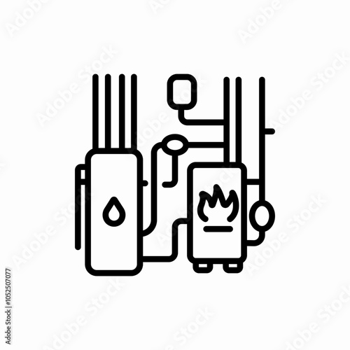 heating system icon sign vector