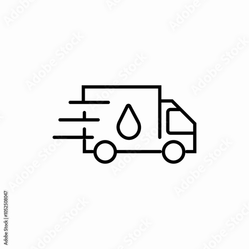 water delivery icon sign vector