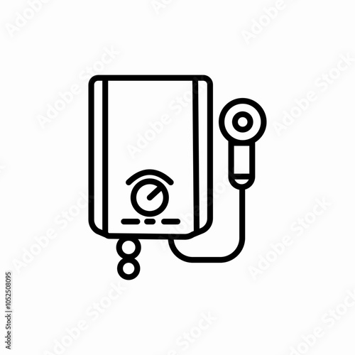 water heater icon sign vector