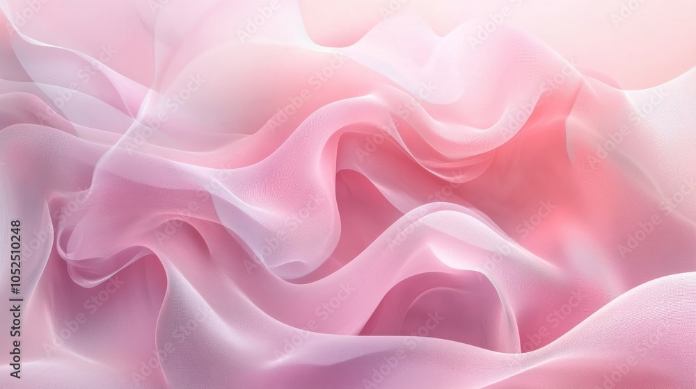 Obraz premium Delicate flowing textures of soft pink fabric for elegant design inspiration