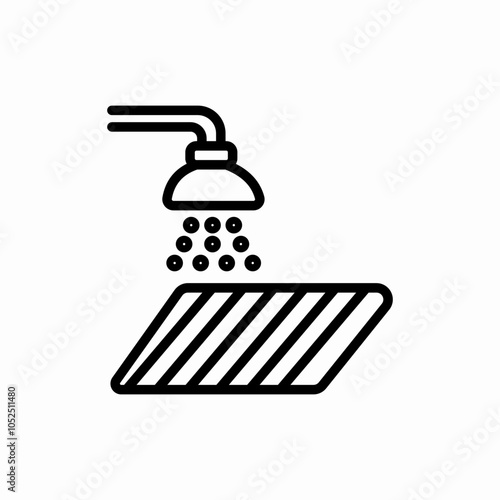 bath shower icon sign vector