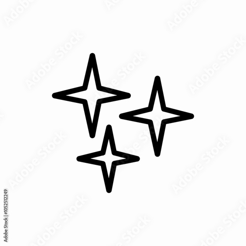 shine stars icon sign vector