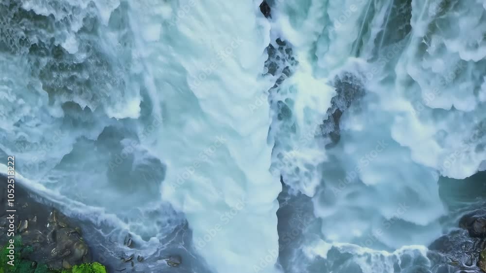 Waterfall silk motion flowing in liquid waves Waterfall silk motion flowing in liquid waves