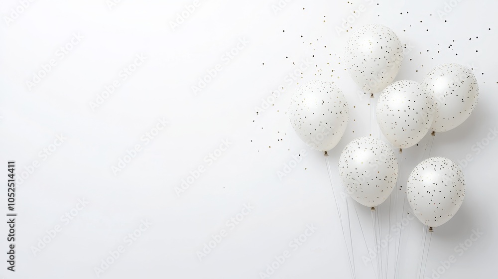 Celebrating joyful moments a collection of white balloons with glitter for festive occasions and happy events Celebrating joyful moments a collection of white balloons with glitter for festive occasions and happy events