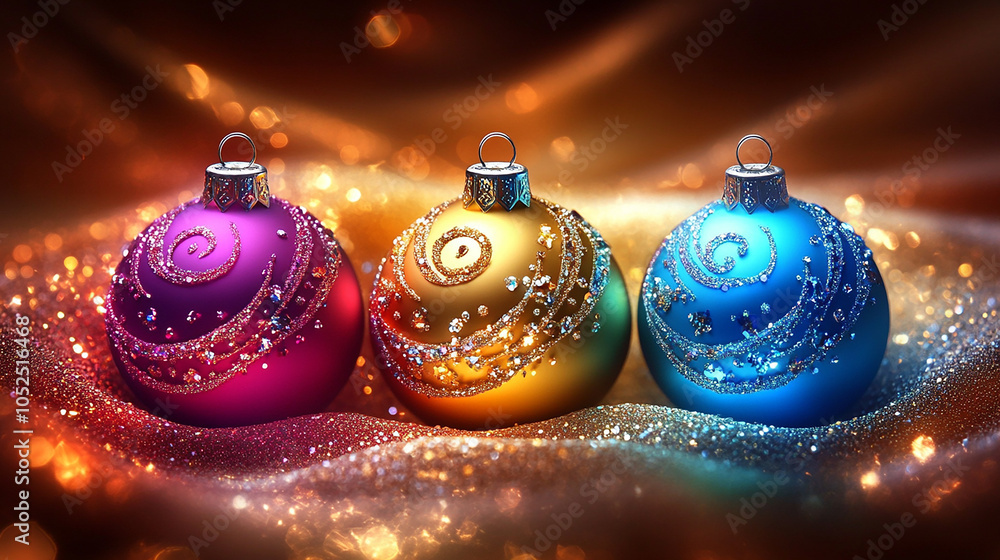 custom made wallpaper toronto digitalHoliday decorations. Festive Christmas decorations in vibrant colors, New Year celebrations