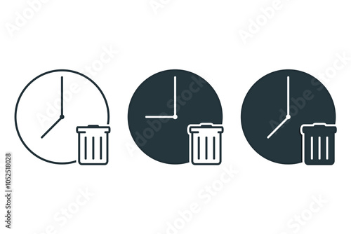 Waste time icon. Illustration vector