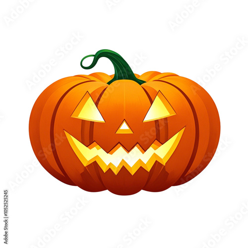 halloween pumpkin isolated on white