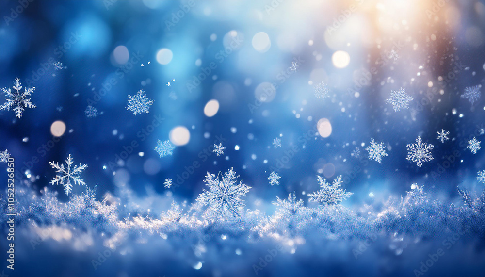 Blurred snowy backdrop with delicate bokeh lights. Frosted winter glow. Blurred snowy backdrop with delicate bokeh lights. Frosted winter glow.