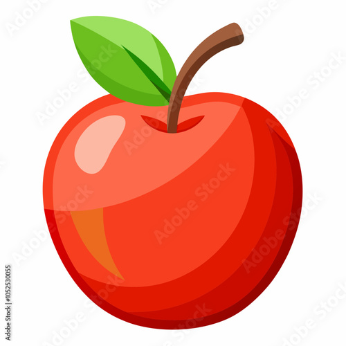 red apple illustration