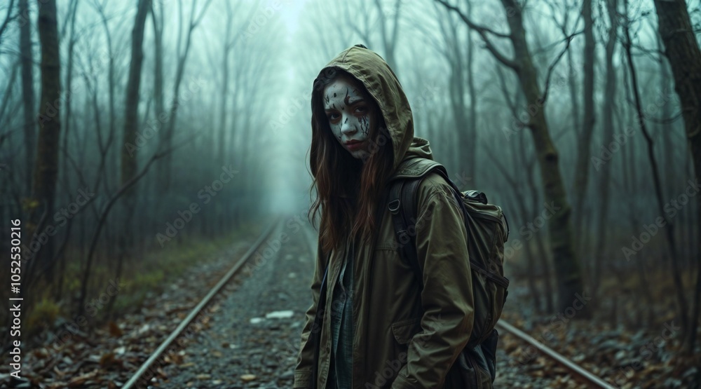 Fototapeta premium Women portrait in post authentic style 