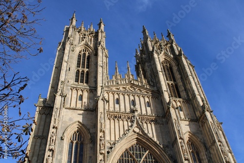 Close-up of front of Beverley Minster. photo