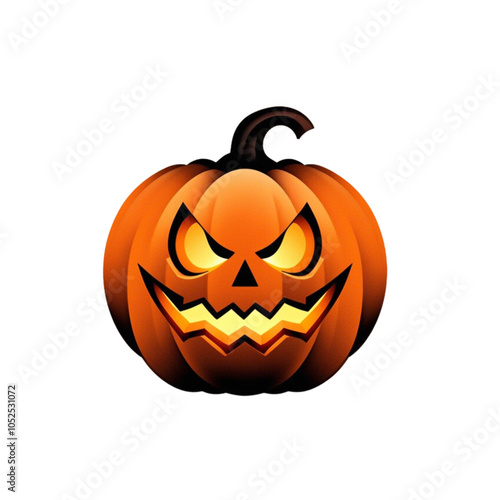 halloween pumpkin isolated on white