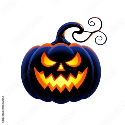 Halloween pumpkin isolated on white