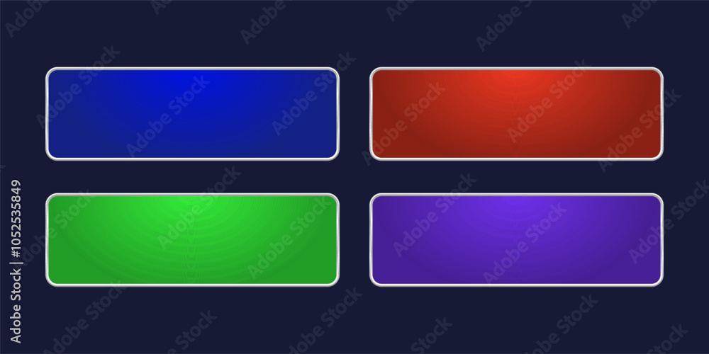 Four colorful CTA buttons set. Four colorful CTA buttons set.