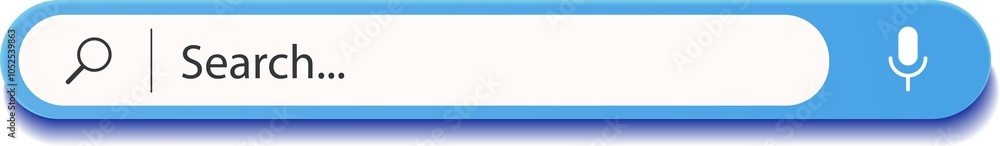 3d search bar Internet browser blue color style 3d search bar Internet browser blue color style