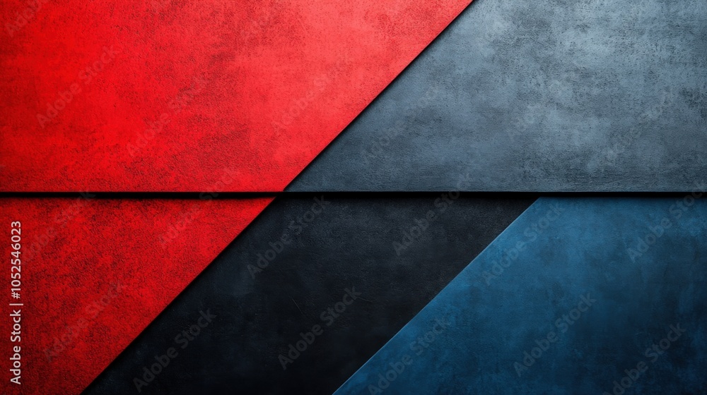 Dynamic Geometric Composition with Bold Color Contrasts Dynamic Geometric Composition with Bold Color Contrasts