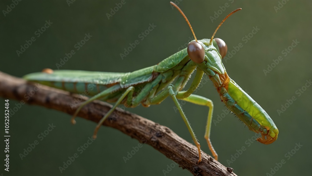 Beautiful pose of a mantis insect. Beautiful pose of a mantis insect.