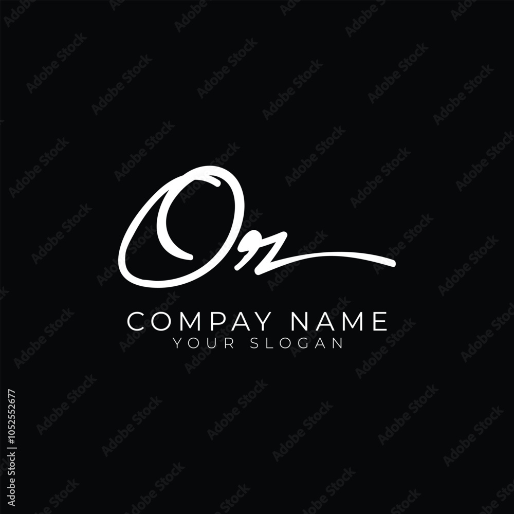 Obraz premium O R initial letter handwriting and signature logo. OR hand drawn calligraphy lettering vector for real estate, beauty, photography, letter logo design