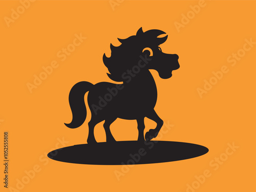 Horse Vector Illustration logo icon silhouette style