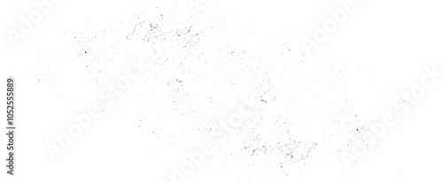 Monochrome texture composed of irregular graphic elements. Distressed uneven grunge background. Abstract vector illustration. Overlay for interesting effect and depth. Isolated on white background.