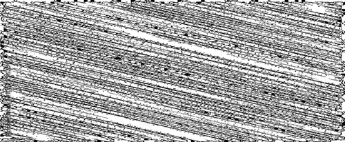 Monochrome texture composed of irregular graphic elements. Distressed uneven grunge background. Abstract vector illustration. Overlay for interesting effect and depth. Isolated on white background.