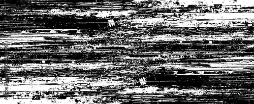 Monochrome texture composed of irregular graphic elements. Distressed uneven grunge background. Abstract vector illustration. Overlay for interesting effect and depth. Isolated on white background.