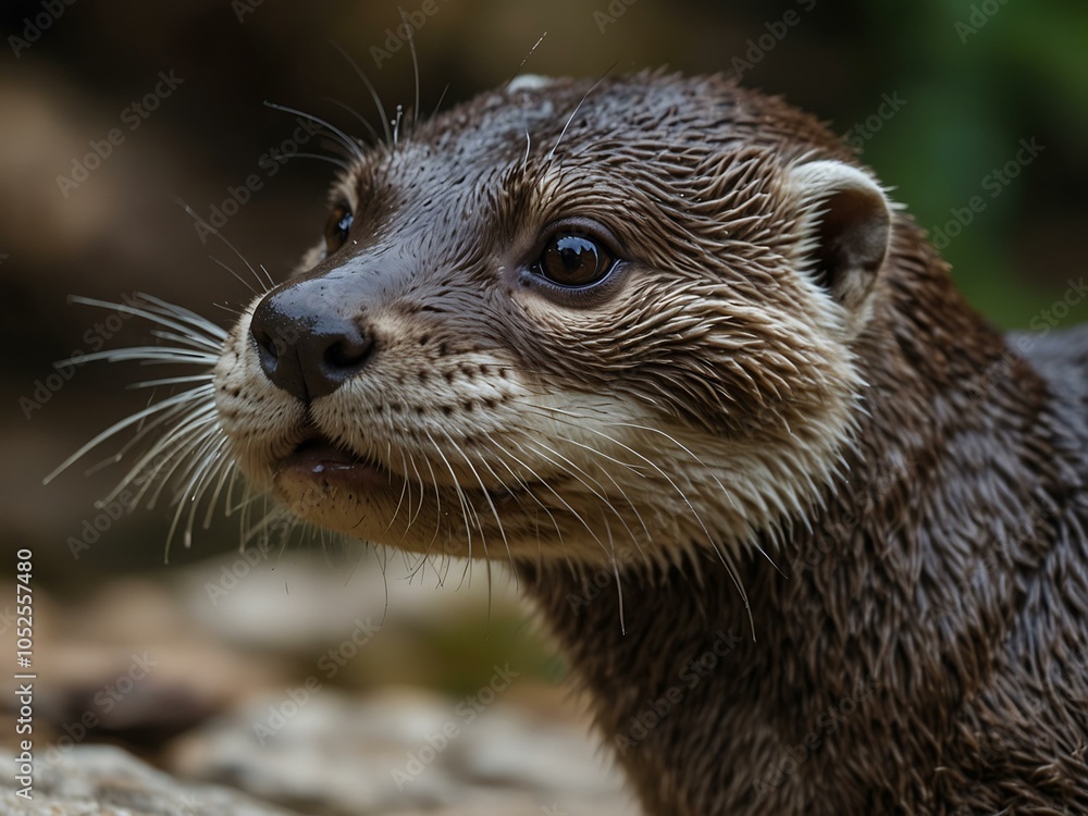 Close-up of playful Asian small-clawed otters. Close-up of playful Asian small-clawed otters.