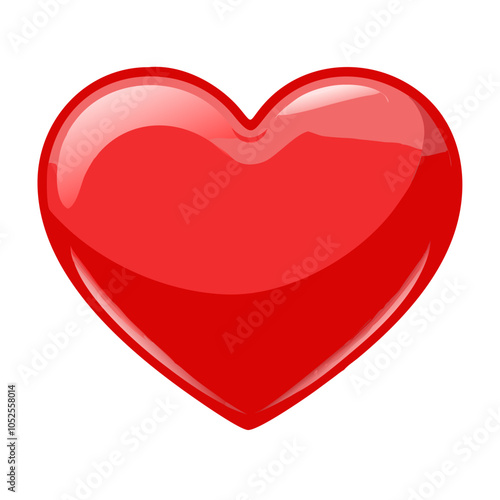 Free Download Shiny Red Heart Icon Symbolizing Love and Affection - GFXLoad
