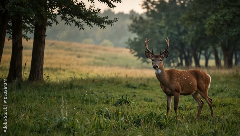 Obraz premium Deer in a field.