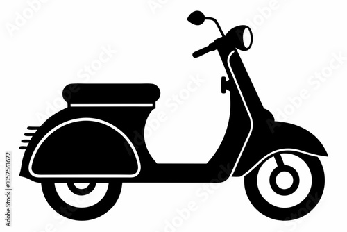 scooter silhouette, scooter bike vector illustration, scooter icon symbol	