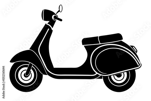 scooter silhouette, scooter bike vector illustration, scooter icon symbol	